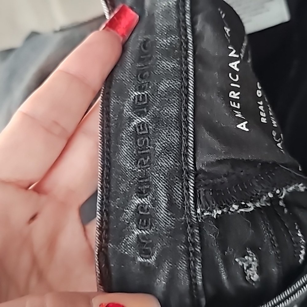 Womens super high rise jegging, black. American Eagle Outfitters. Sz 2 short - Picture 6 of 9